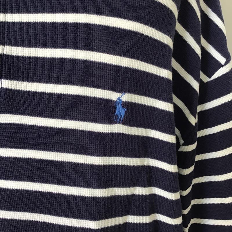 ポロバイラルフローレン Polo by RALPH LAUREN ポロシャツ 半袖 ボーダー XL ボーダー柄 紺 / ネイビー / X 白 / ホワイト / メンズ USED 古着 中古 10098554