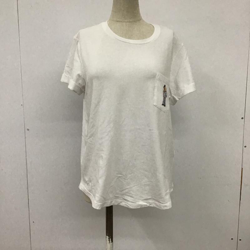 ポロラルフローレン POLO RALPH LAUREN Tシャツ 半袖 半袖カットソー プリントTシャツ クルーネックカットソー ポケットTシャツ S プリント 白 / ホワイト / レディース USED 古着 中古 10098565