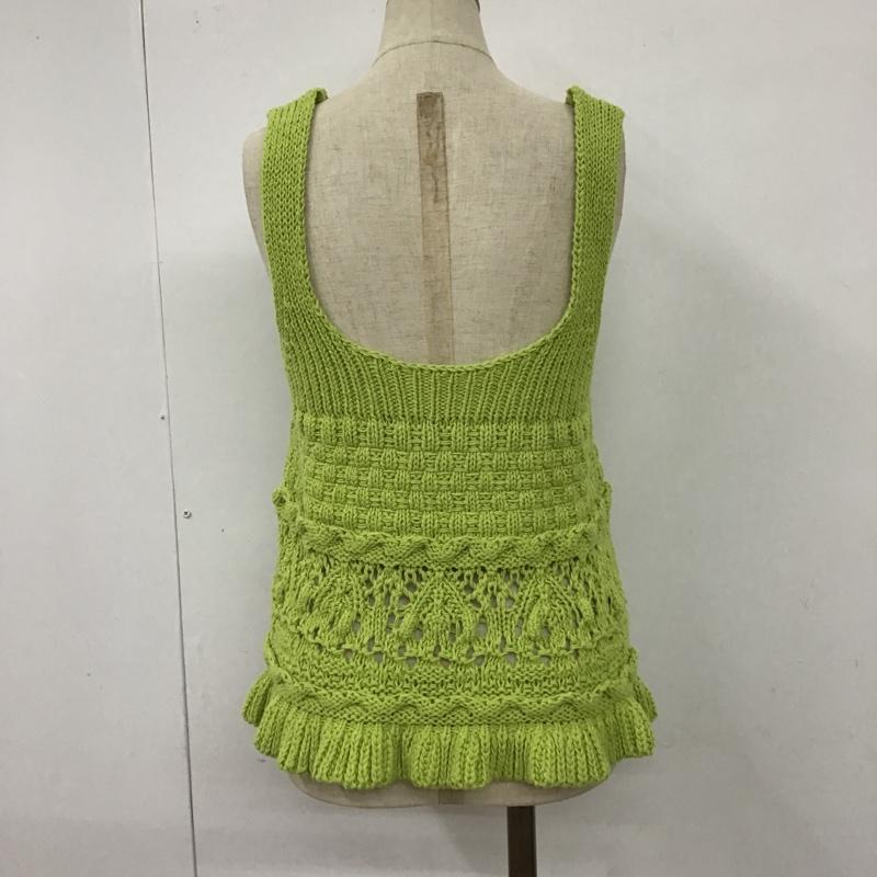 ザラ ZARA トップス トップス 5802 040 526 ニットキャミソール M 無地 黄緑 / イエローグリーン / レディース USED 古着 中古 10098583