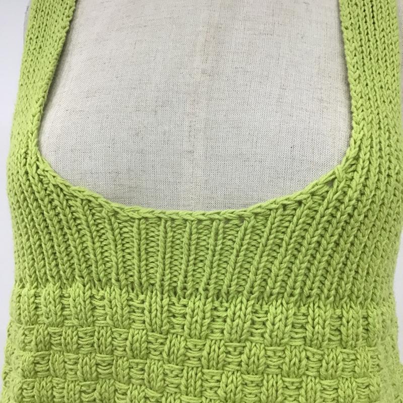 ザラ ZARA トップス トップス 5802 040 526 ニットキャミソール M 無地 黄緑 / イエローグリーン / レディース USED 古着 中古 10098583