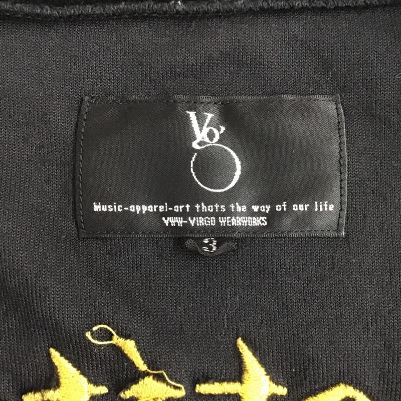 ウ゛ァルゴ VIRGO カーディガン 長袖 VG-CB-63 SOUVENIR LONG CARDIGAN 虎 Vネック バックロゴ 3 刺繍 黒 / ブラック / メンズ USED 古着 中古 10098625