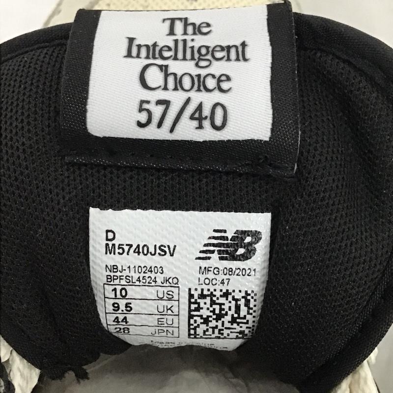 ニューバランス New Balance スニーカー スニーカー M5740JSV Joshua Vides 28cm 箱有 28.0cm ロゴ、文字 アイボリー / アイボリー / X 黒 / ブラック / メンズ USED 古着 中古 10098648