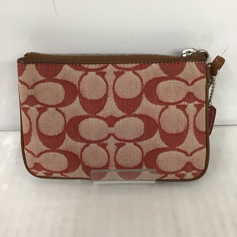 コーチ COACH カードケース カードケース シグネチャー ロゴ、文字 赤 / レッド / X 茶 / ブラウン / レディース USED 古着 中古 10098668