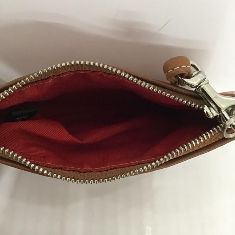 コーチ COACH カードケース カードケース シグネチャー ロゴ、文字 赤 / レッド / X 茶 / ブラウン / レディース USED 古着 中古 10098668