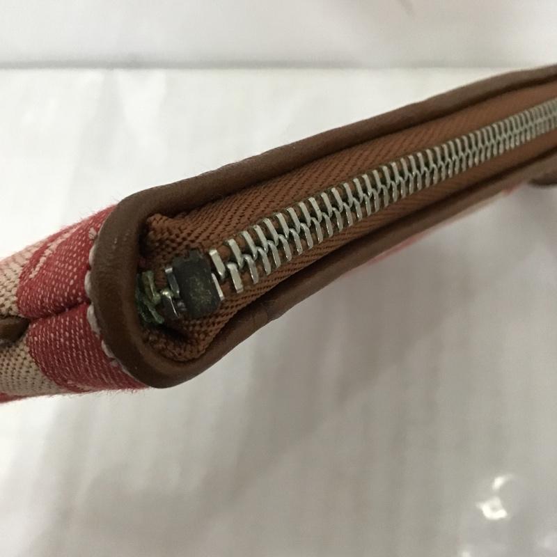 コーチ COACH カードケース カードケース シグネチャー ロゴ、文字 赤 / レッド / X 茶 / ブラウン / レディース USED 古着 中古 10098668