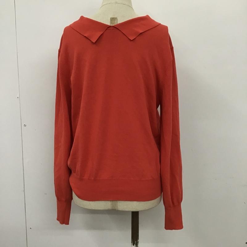 スローブイエナ SLOBE IENA カーディガン 長袖 22-080-912-2140-1-0 アイスコットン2wayポロカラー 前後着 無地 橙 / オレンジ / レディース USED 古着 中古 10098679