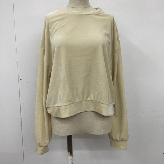 ザラ ZARA カットソー 長袖 1014 422 712 ベロア風 S 無地 アイボリー / アイボリー /  レディース USED 古着 中古 10098689