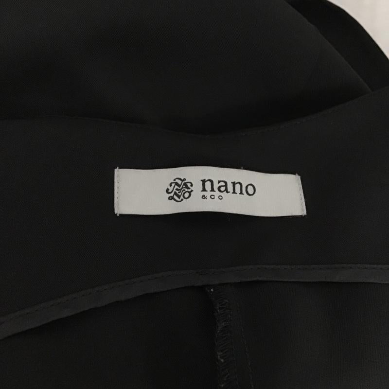 ナノアンドコー nano&co サロペット・オーバーオール サロペット、オーバーオール NL72OP3098OZ ワイドパンツ サイドスリット FREE 無地 黒 / ブラック / レディース USED 古着 中古 10098694