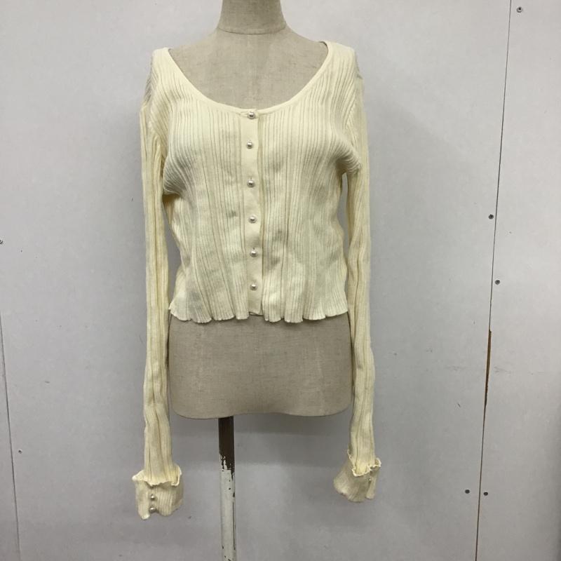 アルシーヴ archives カーディガン 長袖 M 無地 白 / ホワイト / レディース USED 古着 中古 10098698