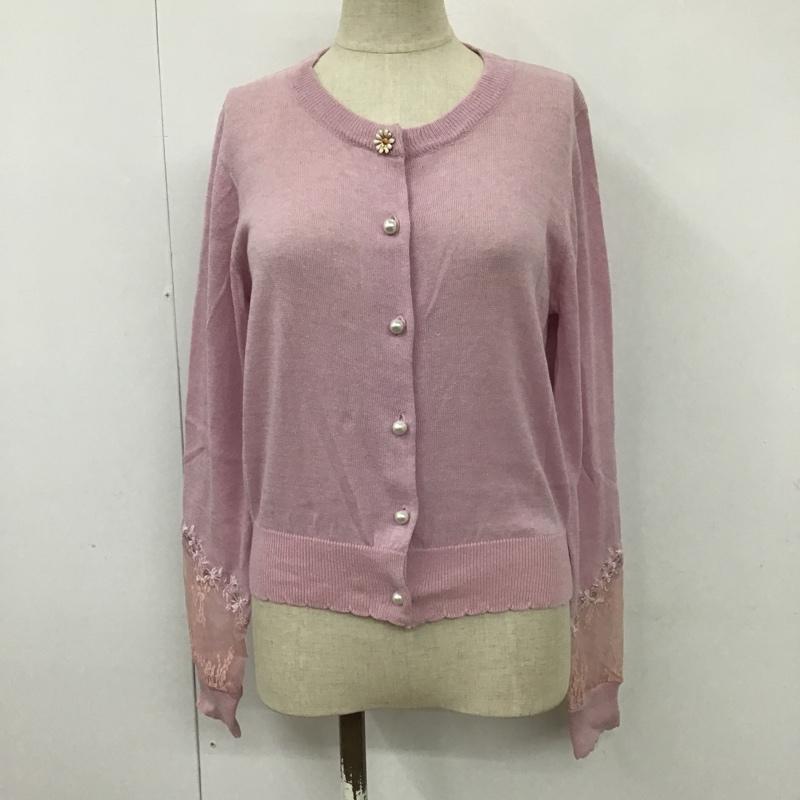 リズリサ LIZ LISA カーディガン 長袖 0 無地 桃 / ピンク / レディース USED 古着 中古 10098704