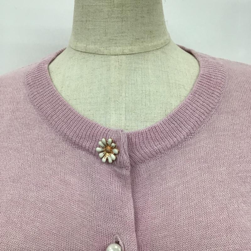 リズリサ LIZ LISA カーディガン 長袖 0 無地 桃 / ピンク / レディース USED 古着 中古 10098704
