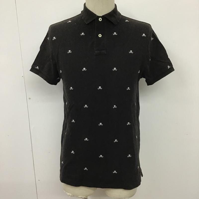ポロバイラルフローレン Polo by RALPH LAUREN ポロシャツ 半袖 ドクロ スカル S 刺繍 黒 / ブラック / メンズ USED 古着 中古 10098724
