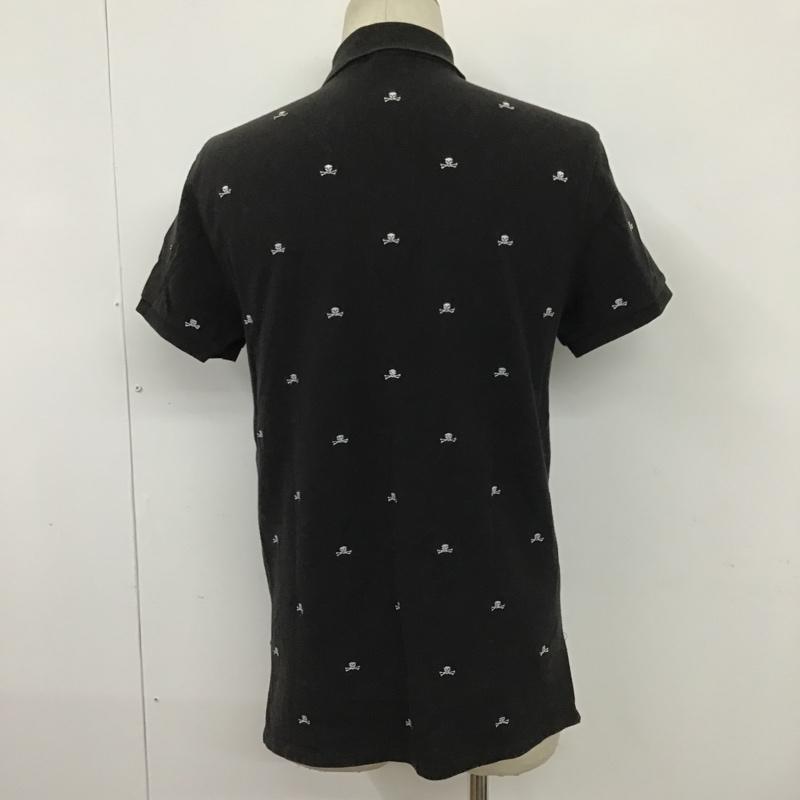 ポロバイラルフローレン Polo by RALPH LAUREN ポロシャツ 半袖 ドクロ スカル S 刺繍 黒 / ブラック / メンズ USED 古着 中古 10098724