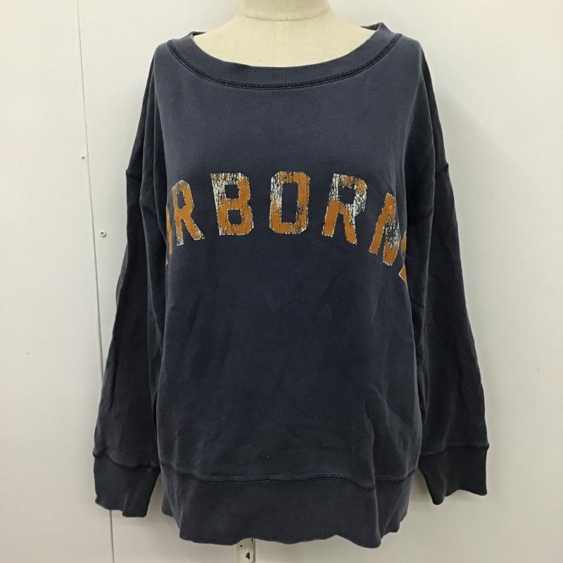 ロンハーマン カリフォルニア Ron Herman California トレーナー 長袖 611090656-1322 RHC スウェット S ロゴ、文字 紺 / ネイビー / レディース USED 古着 中古 10098726