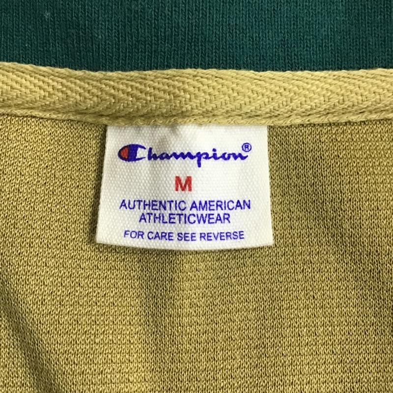 チャンピオン Champion ポロシャツ 半袖 C8-T301 M ワンポイント 黄緑 / イエローグリーン / X 緑 / グリーン / X 黄 / イエロー / X 茶 / ブラウン / メンズ USED 古着 中古 10098730