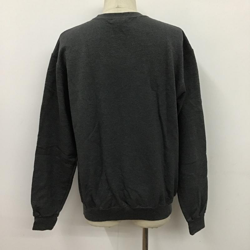 チャンピオン Champion トレーナー 長袖 スウェット 裏起毛 XL ワンポイント ダークグレー / ダークグレー / メンズ USED 古着 中古 10098748