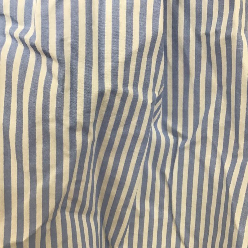 ザラベーシック ZARA BASIC カットソー 半袖 2567 572 403 オフショルダー タグ付き L ストライプ 白 / ホワイト / X 水色 / ライトブルー / レディース USED 古着 中古 10098759