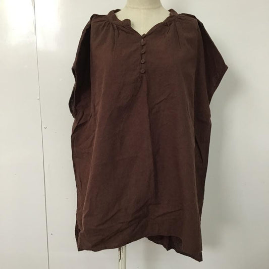 サマンサモスモス Samansa Mos2 カットソー 半袖 1709174 フレンチスリーブ FREE 無地 茶 / ブラウン /  レディース USED 古着 中古 10098764