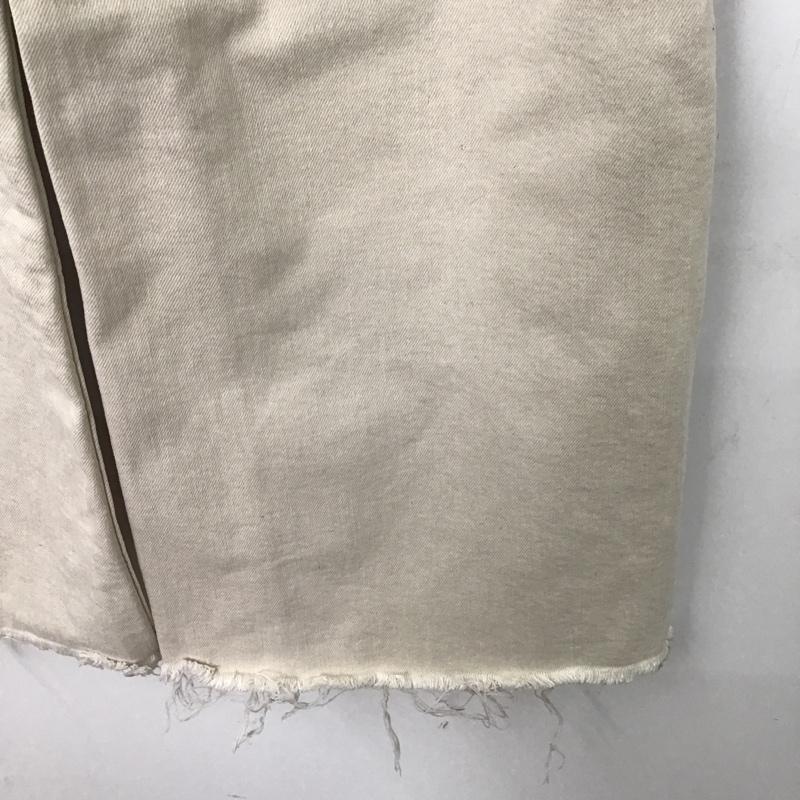 ザラ ZARA ボトムス ボトムス フレアパンツ カットオフ 無地 アイボリー / アイボリー /  レディース USED 古着 中古 10098765