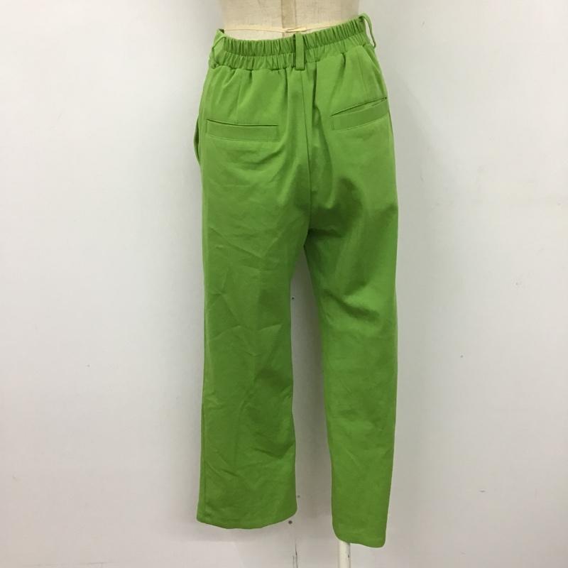 ローリーズファーム LOWRYS FARM パンツ スラックス LF522024AD センタープレス M 無地 黄緑 / イエローグリーン /  レディース USED 古着 中古 10098770
