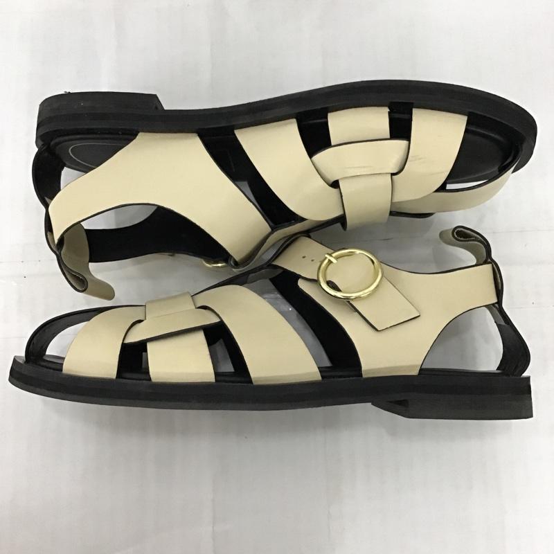ザラ ZARA サンダル サンダル 1650 711 002 グルカサンダル 39 無地 黒 / ブラック / X ベージュ / ベージュ / レディース USED 古着 中古 10098778