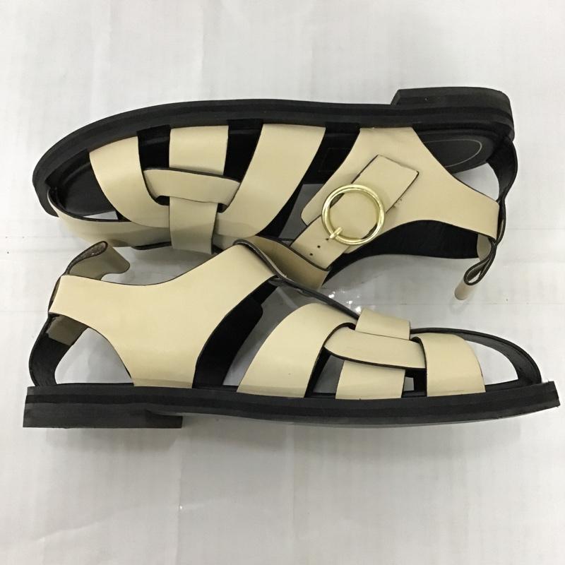 ザラ ZARA サンダル サンダル 1650 711 002 グルカサンダル 39 無地 黒 / ブラック / X ベージュ / ベージュ / レディース USED 古着 中古 10098778