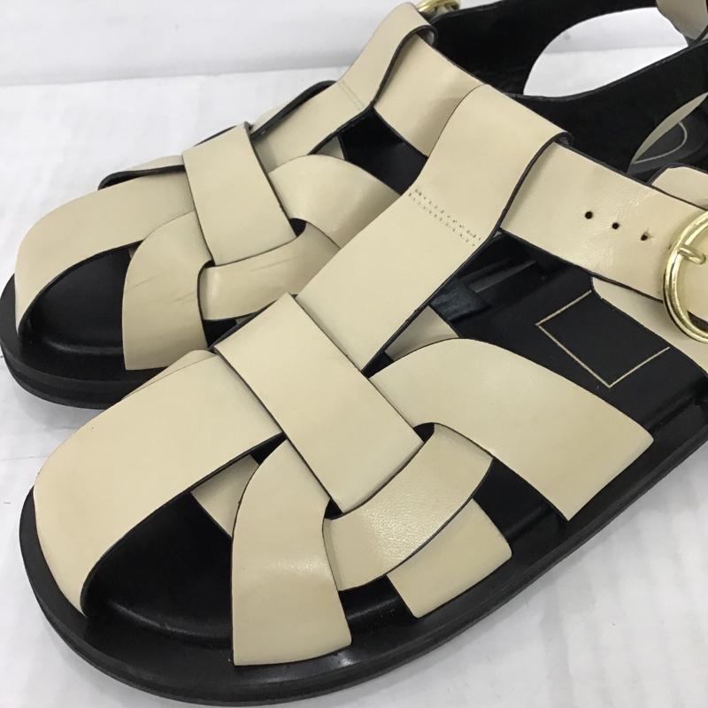 ザラ ZARA サンダル サンダル 1650 711 002 グルカサンダル 39 無地 黒 / ブラック / X ベージュ / ベージュ / レディース USED 古着 中古 10098778
