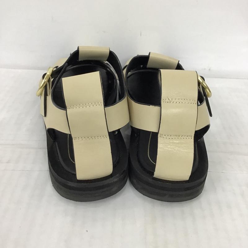 ザラ ZARA サンダル サンダル 1650 711 002 グルカサンダル 39 無地 黒 / ブラック / X ベージュ / ベージュ / レディース USED 古着 中古 10098778