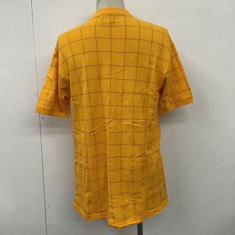 アベイシングエイプ A BATHING APE ポロシャツ 半袖 1860-112-015 チェック XL ワンポイント 橙 / オレンジ / X 茶 / ブラウン / メンズ USED 古着 中古 10098803