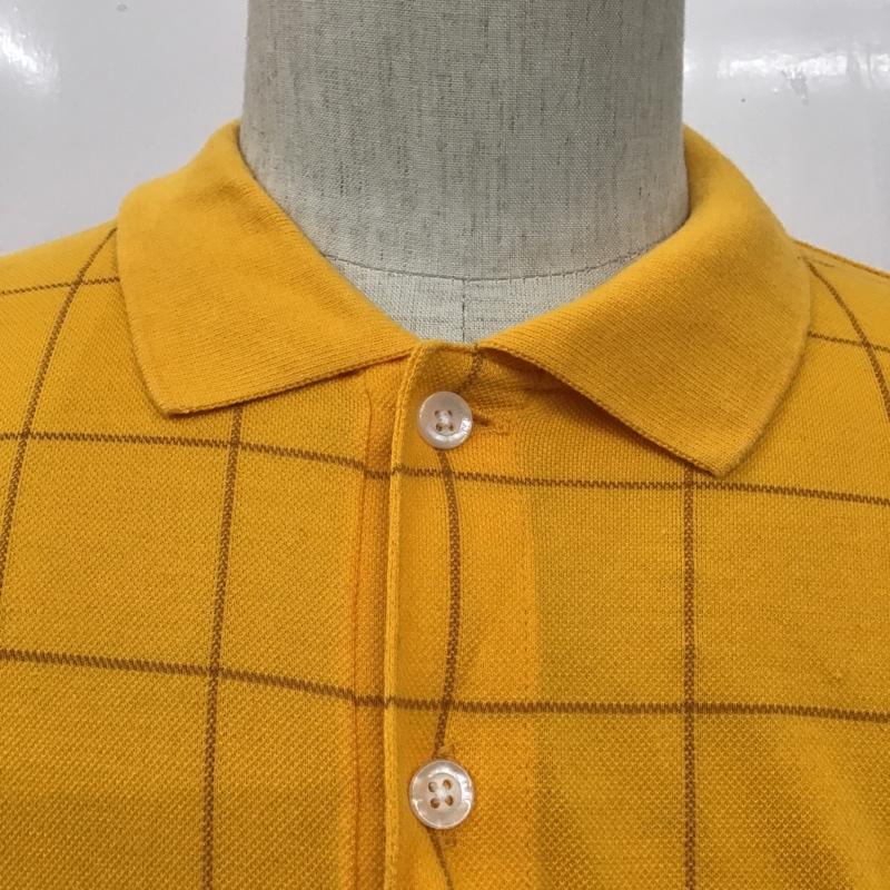 アベイシングエイプ A BATHING APE ポロシャツ 半袖 1860-112-015 チェック XL ワンポイント 橙 / オレンジ / X 茶 / ブラウン / メンズ USED 古着 中古 10098803