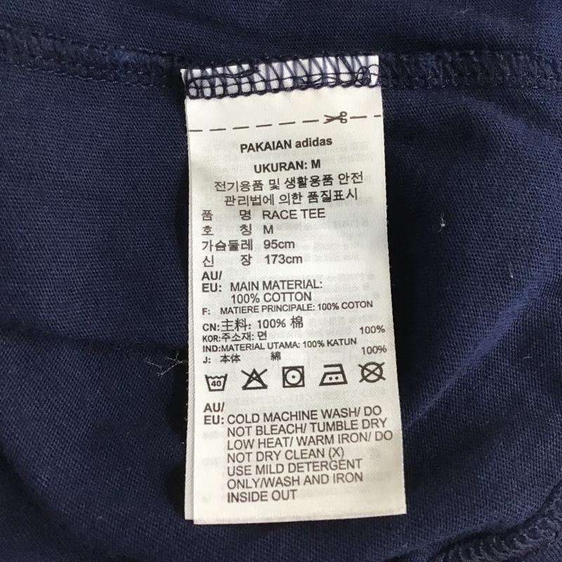 アディダス adidas Tシャツ 半袖 DV2072 RACE Tee M ロゴ、文字 紺 / ネイビー / メンズ USED 古着 中古 10098826
