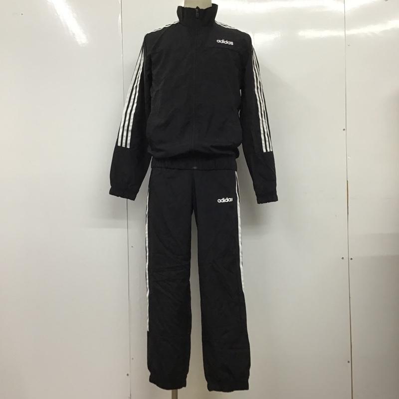 アディダス adidas ウェア ウェア GL7467 ウーブントラックスーツ セットアップ ナイロンジャケット ナイロンパンツ M ロゴ、文字 黒 / ブラック / X 白 / ホワイト / メンズ USED 古着 中古 10098830