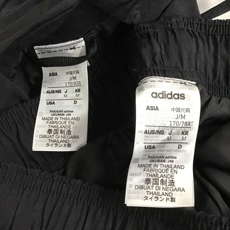 アディダス adidas ウェア ウェア GL7467 ウーブントラックスーツ セットアップ ナイロンジャケット ナイロンパンツ M ロゴ、文字 黒 / ブラック / X 白 / ホワイト / メンズ USED 古着 中古 10098830