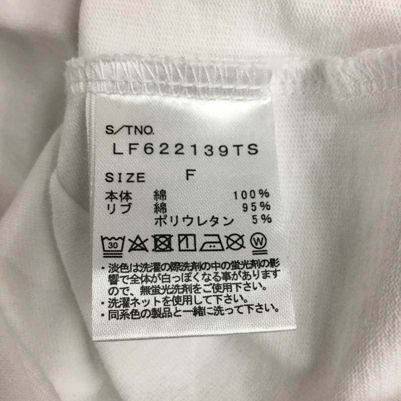ローリーズファーム LOWRYS FARM カットソー 半袖 LF622139TS オーバーサイズプリントTシャツ FREE ロゴ、文字 白 / ホワイト /  レディース USED 古着 中古 10098866