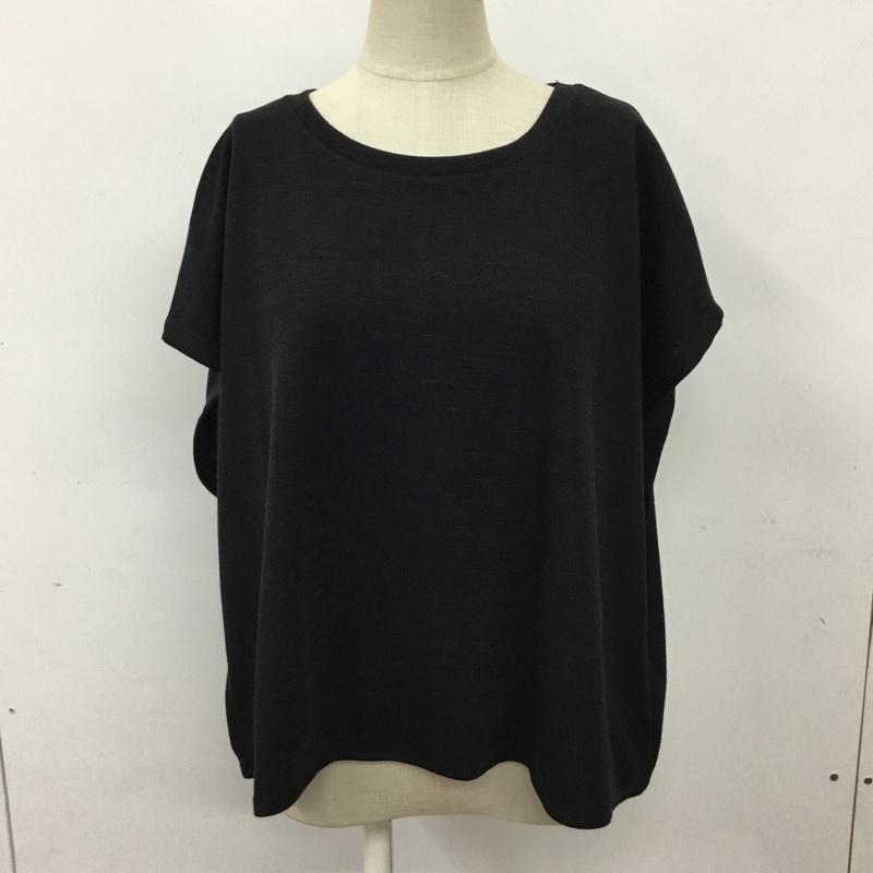 ザラ ZARA Tシャツ 半袖 0264 180 800 クルーネック L 無地 黒 / ブラック / レディース USED 古着 中古 10098873