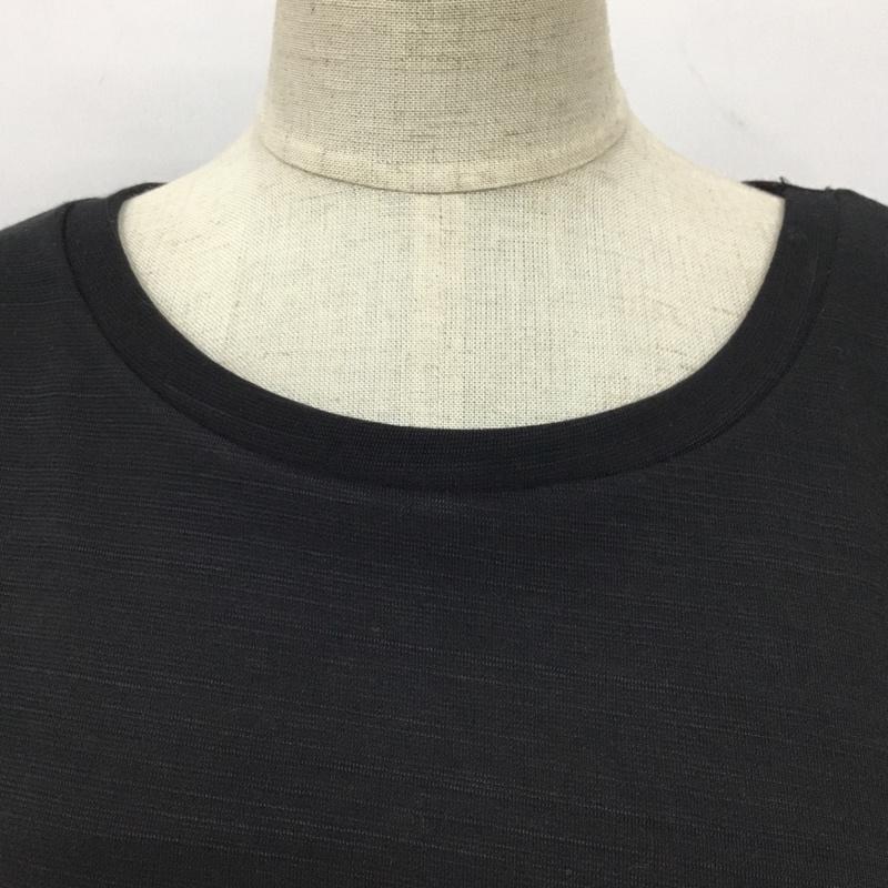 ザラ ZARA Tシャツ 半袖 0264 180 800 クルーネック L 無地 黒 / ブラック / レディース USED 古着 中古 10098873