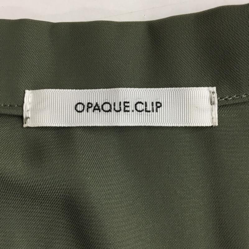 オペークドットクリップ OPAQUE.CLIP カットソー 半袖 637-84065 オープンカラーシャツ プルオーバー M 無地 カーキ / カーキ / レディース USED 古着 中古 10098876