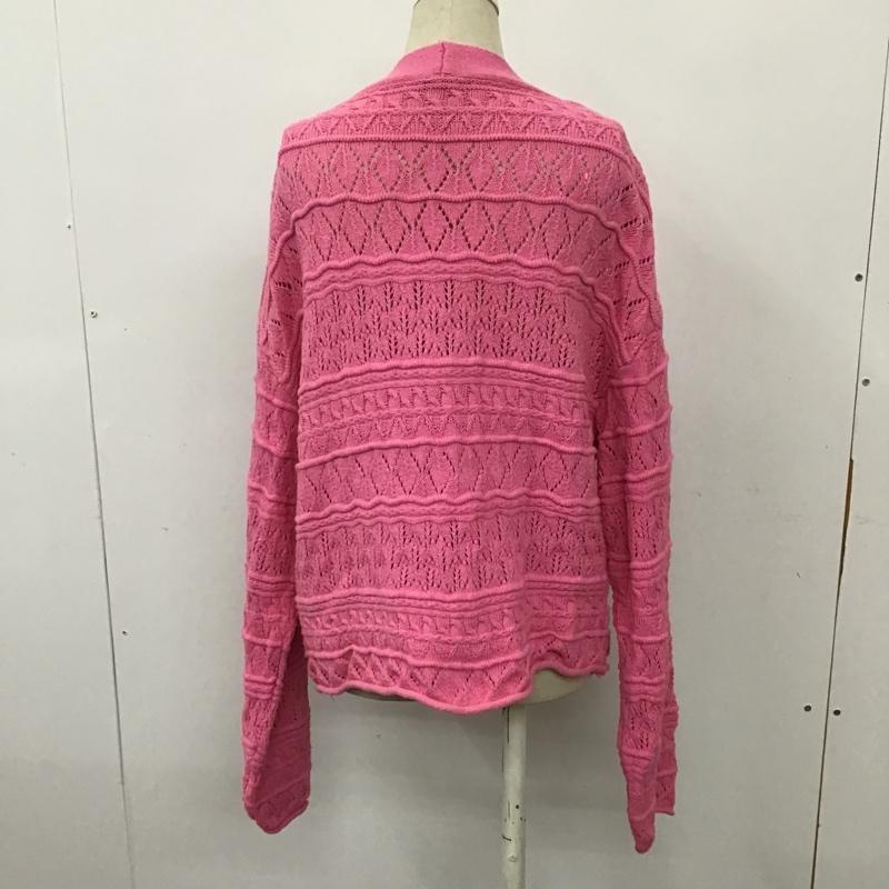 ザラ ZARA カーディガン 長袖 M 無地 桃 / ピンク / レディース USED 古着 中古 10098885
