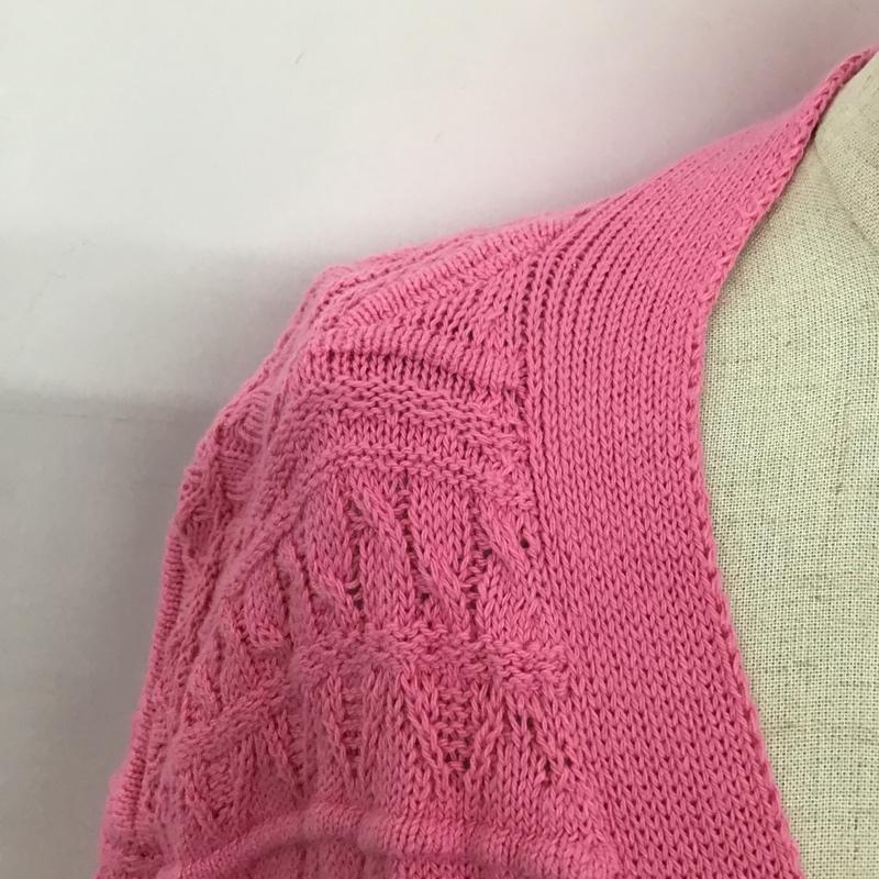 ザラ ZARA カーディガン 長袖 M 無地 桃 / ピンク / レディース USED 古着 中古 10098885