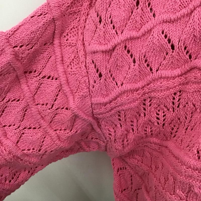 ザラ ZARA カーディガン 長袖 M 無地 桃 / ピンク / レディース USED 古着 中古 10098885