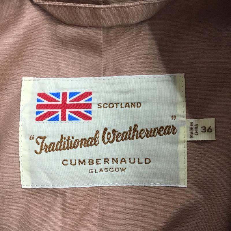 トラディショナルウェザーウェア Traditional Weatherwear ジャケット、上着 ジャケット、ブレザー 長袖ジャケット カラージャケット ロングコート トレンチコート 36 無地 茶 / ブラウン / レディース USED 古着 中古 10098887