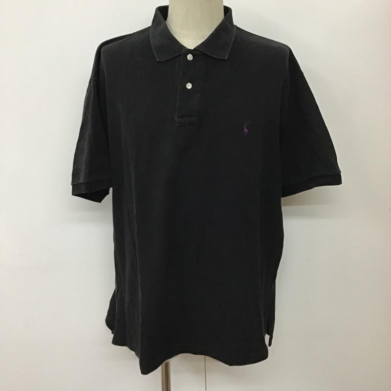 ポロバイラルフローレン Polo by RALPH LAUREN ポロシャツ 半袖 XXL 無地 黒 / ブラック / メンズ USED 古着 中古 10098943