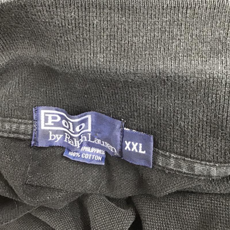 ポロバイラルフローレン Polo by RALPH LAUREN ポロシャツ 半袖 XXL 無地 黒 / ブラック / メンズ USED 古着 中古 10098943