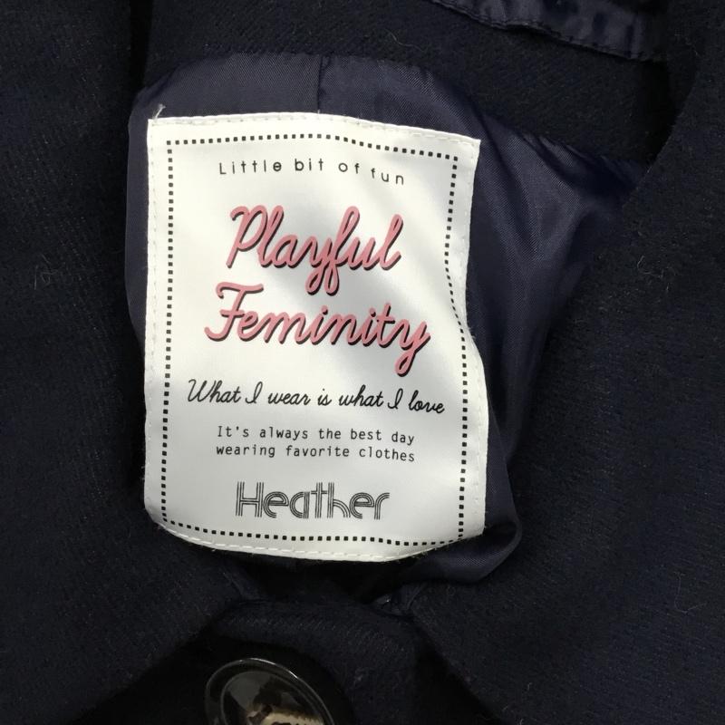 ヘザー Heather コート コート一般 M 無地 紺 / ネイビー / レディース USED 古着 中古 10098947