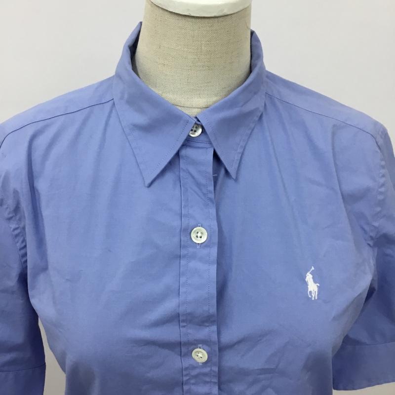 ラルフローレン RALPHLAUREN シャツ、ブラウス 半袖 7 無地 水色 / ライトブルー / レディース USED 古着 中古 10098951