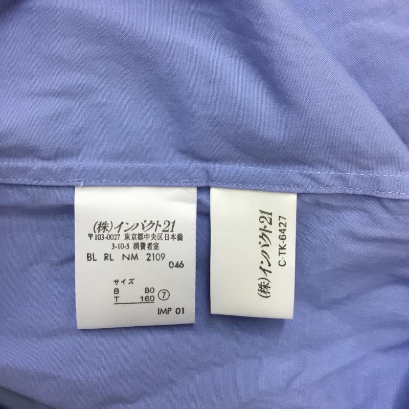 ラルフローレン RALPHLAUREN シャツ、ブラウス 半袖 7 無地 水色 / ライトブルー / レディース USED 古着 中古 10098951