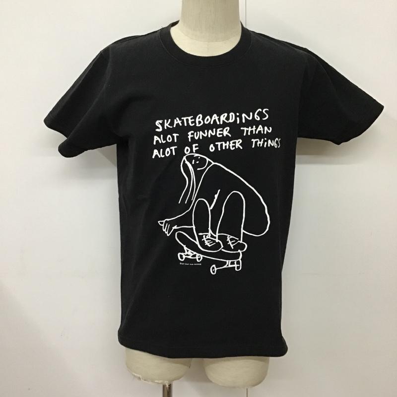 マーク・ゴンザレス Mark Gonzales Tシャツ 半袖 半袖カットソー プリントTシャツ クルーネックカットソー 2 プリント 黒 / ブラック / メンズ USED 古着 中古 10098958