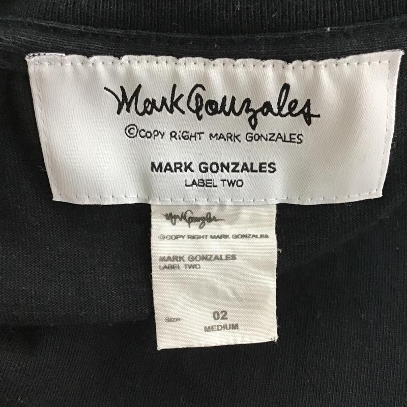 マーク・ゴンザレス Mark Gonzales Tシャツ 半袖 半袖カットソー プリントTシャツ クルーネックカットソー 2 プリント 黒 / ブラック / メンズ USED 古着 中古 10098958