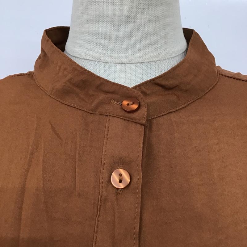 マウジー MOUSSY ワンピース ロングスカート 010DS330-0590 シャツワンピース 長袖ワンピース ノーカラーシャツ ロングワンピース FREE 無地 茶 / ブラウン / レディース USED 古着 中古 10098994