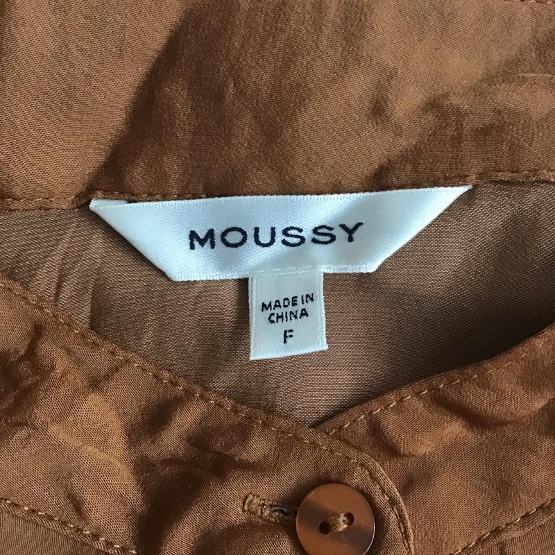 マウジー MOUSSY ワンピース ロングスカート 010DS330-0590 シャツワンピース 長袖ワンピース ノーカラーシャツ ロングワンピース FREE 無地 茶 / ブラウン / レディース USED 古着 中古 10098994
